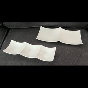 Glass serving dishes